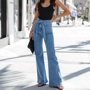 BOOMERANG HIGH RISE BELL BOTTOM DENIM